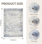 5x7 Area Rugs for Living Room, Large Washable Rug, Dining Room, Low Pile - Image 2
