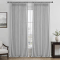 Linen Textured Sheer Light Grey Curtains 102 Inches Long by PleatedDrapes