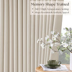 60 Inch Wide Pinch Pleated 100% Blackout Curtains 92 Inches Long, Natural | - Image 3