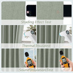 100% Blackout Curtains 102 Inch Length 2 Panels Set - Image 5
