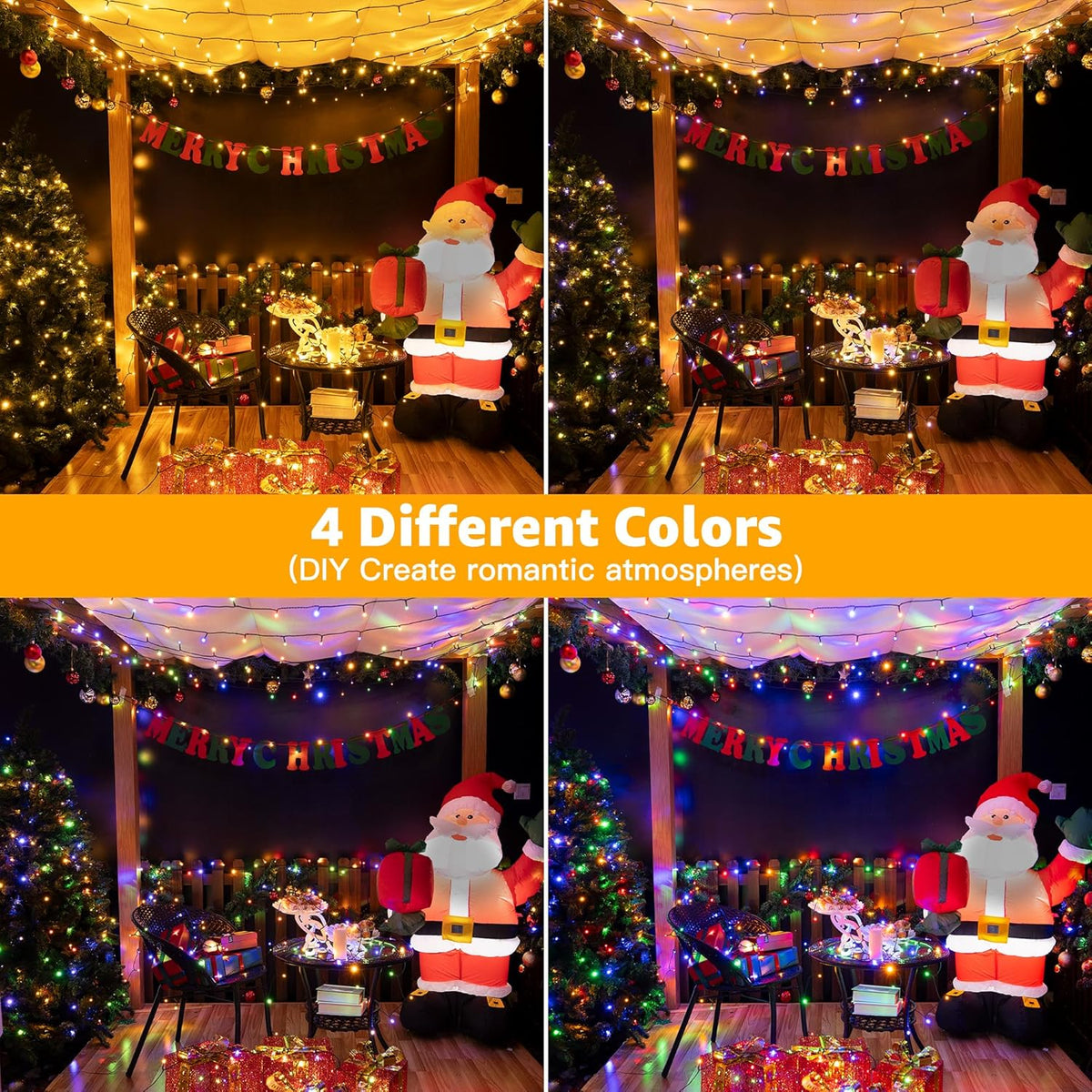 Ollny Christmas Lights, 131FT 400 LED Color Changing Christmas Tree Lights with 11 Modes Remote Control, Waterproof Outdoor Christmas Lights for Outside Indoor Patio Xmas Decorations