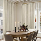 Extra Wide Pinch Pleat 100 x 102 Inch Linen Semi Sheer Curtains 1 Panel | - Image 9