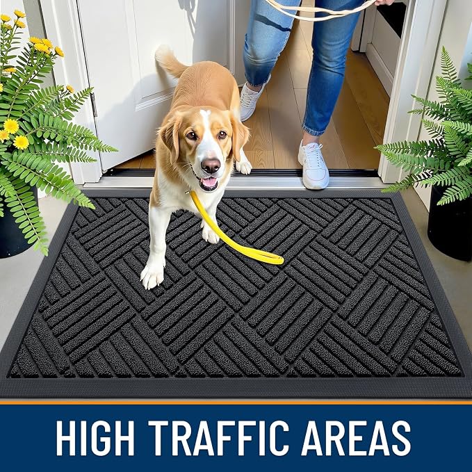 OLANLY Front Door Mat Outside Entrance 33x21, Waterproof Heavy-Duty Doormat | - Image 6