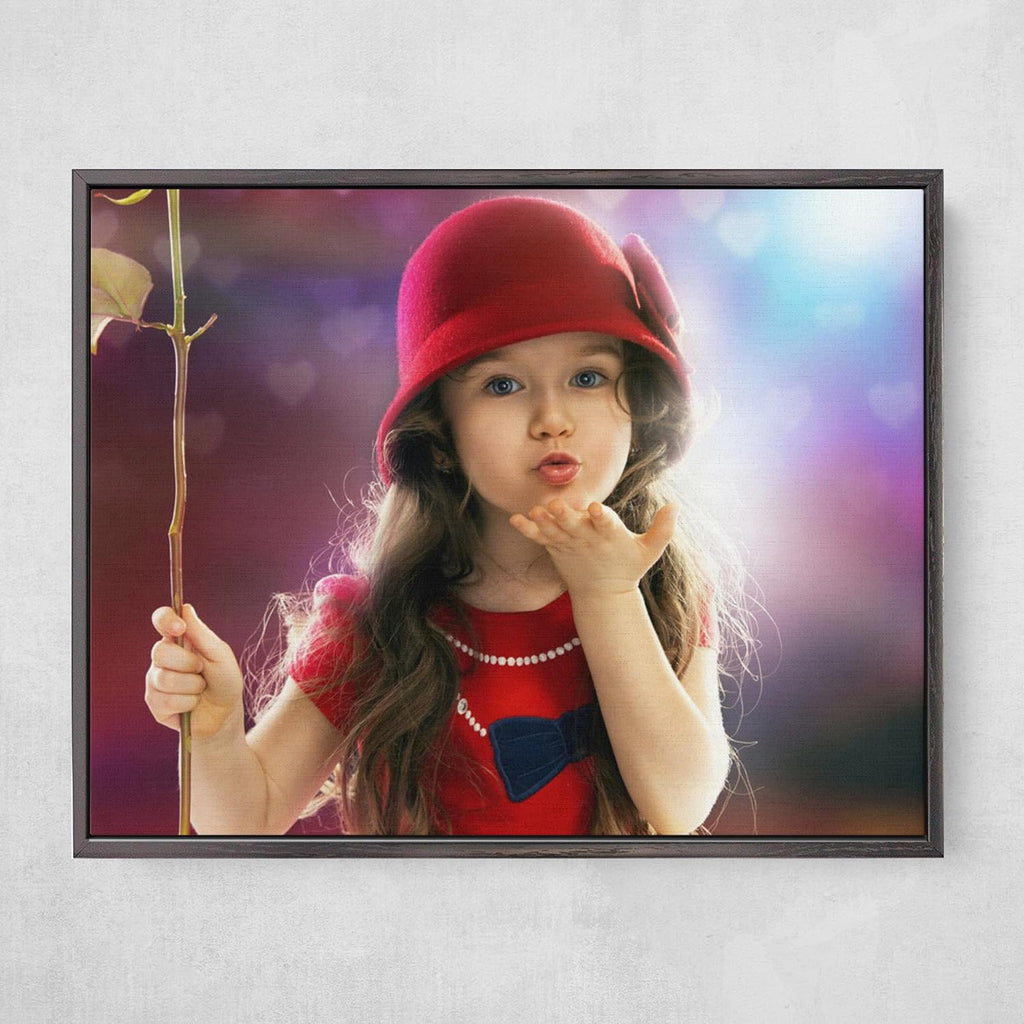 Personalized Custom Canvas Prints: Photo On Canvas (Black 12X12) Transform Your Photos into Stunning Framed Wall Art Digitally Printed Photo To Canvas Ideal for Home Decor, Gifts Keepsakes.