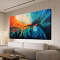 Canvas Wall Art Decor Large Wall Art Pictures For Living Room Blue Green Wall Art Decor Canvas Abstract Art Work Colorful Abstract Wall Art Decor Prints For Bedroom Office Kitchen Wall Decor 29" x 58"