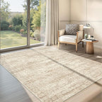 3x5 Rug for Entryway, Washable Area Rug, Living Room, Dining Room, Neutral Rug by Restydon