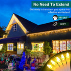 792 LED Christmas Lights with 176 Drops,82ft 8 Modes Fairy Hanging String Lights with Time Waterproof, Plug-in Christmas String Lights for Holiday Wedding Party Christmas Decorations(Warm White)