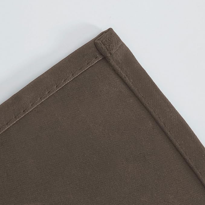 Chocolate Thermal Blackout Curtains/42 x 84 Inch/Set of 2 Panels Room Darkening - Image 8