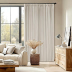 Natural Extra Wide Pleated Linen Blackout Curtains 84 Inches Long 70W x 84L | by Twodrapes