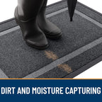OLANLY Front Door Mat Outside 71x47, All-Season Heavy-Duty Rubber Doormat | Grey - Image 5