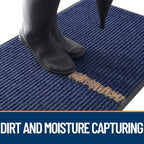 OLANLY 2-Pack Front Door Mats 35x23, Waterproof Heavy-Duty Doormats | Blue - Image 5