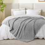 BEDELITE Grey Twin Blanket for Couch, Soft Cozy Gifts for Women, 60 * 80 | 3D - Image 5
