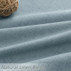 100% Blackout Linen Curtains 90 Inch Length 2 Panels Set - Image 5