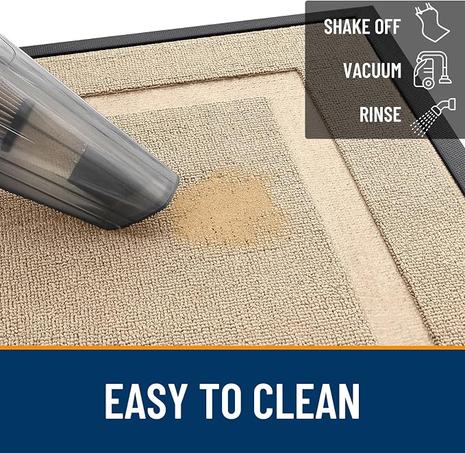 OLANLY Front Door Mat Outside 29.5x17, All-Season Heavy-Duty Rubber Doormat | - Image 6