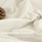 YoungsTex Natural Linen Curtains 72 Inch Length 2 Panels - Image 4