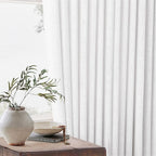 Snow White Linen Pinch Pleated Curtains 102 Inches Long 2 Panels | - Image 8