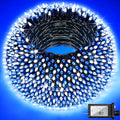 300LED Christmas Lights Outdoor Indoor Use, 12 Lighting Modes 75ft Christmas Tree Lights with Timer, Dimmable Blue Cool White LED StringLights Waterproof for Yard Wedding Party Holiday Blue&CoolWhite