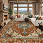 RELEANY Washable Area Rug, Large 9'x12', Water Repellent, Pet Friendly by RELEANY