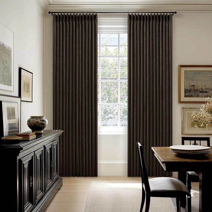100% Blackout Linen 102 Inch Curtains 2 Panels - Image 9
