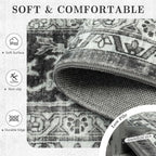 6x9 Area Rugs - Washable Vintage Retro Living Room Rug, Soft Ultra Thin Non - Image 7