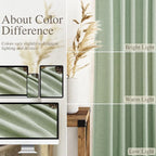 Mist Sage Linen Curtains 108 Inches Long - Image 3
