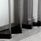 Black Sheer Curtains, Sheer Curtains 63 inch Length 2 Panels Set, Rod Pocket - Image 8