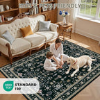8x10 Area Rugs Living Room: Washable Vintage Rug - Image 8