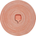 AHHFSMEI Round Braided Placemats Set of 6 Round Table Mats for Dining Tables Natural Woven Heat Resistant Place mats 15 Inch (Light Orange)