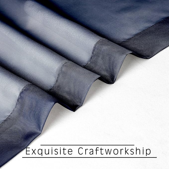Sheer Curtains 45 inches Long for Kitchen Curtains, Rod Pocket Clean Selvedge - Image 6