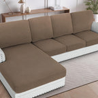 H.VERSAILTEX Sectional Couch Covers 1 Piece Chaise Slipcover L Shape Separate by HVERSAILTEX