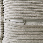 MIULEE Light Grey Corduroy Decorative Euro Sham Pillow Covers 24x24 Inch - Image 3