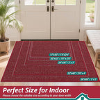 BEQHAUSE Dirt Trapper Door Mat 20" x 32", Non-Slip Washable Doormats, Low - Image 2