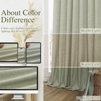 Sage Green 100% Blackout Curtains 63 Inch Length 2 Panels Set - Image 7