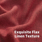 YoungsTex Burgundy Red Linen Curtains 102 Inch Length - Image 4