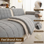 Velvet Couch Covers for Sectional Sofa Washable, Non-Slip L Shaped Sectional - Image 4