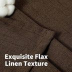 YoungsTex Brown Linen Curtains 48 Inch Length - Image 5