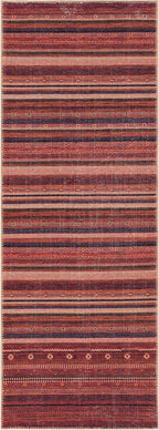 Keen Home Design 2x10 Rug - Machine Washable Runner with Non-Slip Backing, Ideal for Hallway, Entryway, Kitchen, Laundry Room - Vintage, Easy Clean, Durable, Low Pile Rug - (2'6" x 10')