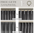 Pinch Pleat Modern Charcoal Grey Semi Sheer Thick Linen Curtains 50Wx80L | - Image 5