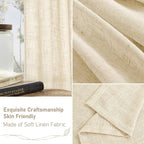 Beige Linen Sheer Curtains 84 Inch Length - Image 7