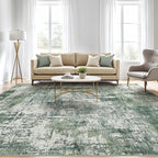 LOONGRUG 6x8 Area Rug Washable Neutral Modern Living Room Rugs Green | Abstract - Image 5