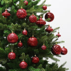 Christmas Ornaments Set with 60pcs Shatterproof Christmas Tree Decorations Multi-Size Christmas Ball Ornaments with 7 Styles Red