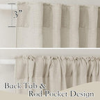 RYB HOME Sheer Linen Curtains Light & Privacy Semi Translucent Curtains Sheer - Image 2