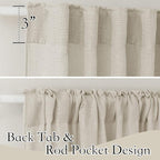 RYB HOME Sheer Curtains 102 inches, Extra Long Floor to Ceiling Curtains | Half - Image 2