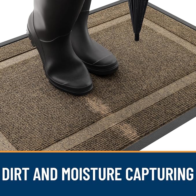 OLANLY Front Door Mat Outside 47x23, All-Season Heavy-Duty Rubber Doormat | - Image 5
