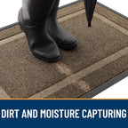 OLANLY Front Door Mat Outside 29.5x17, All-Season Heavy-Duty Rubber Doormat | - Image 6