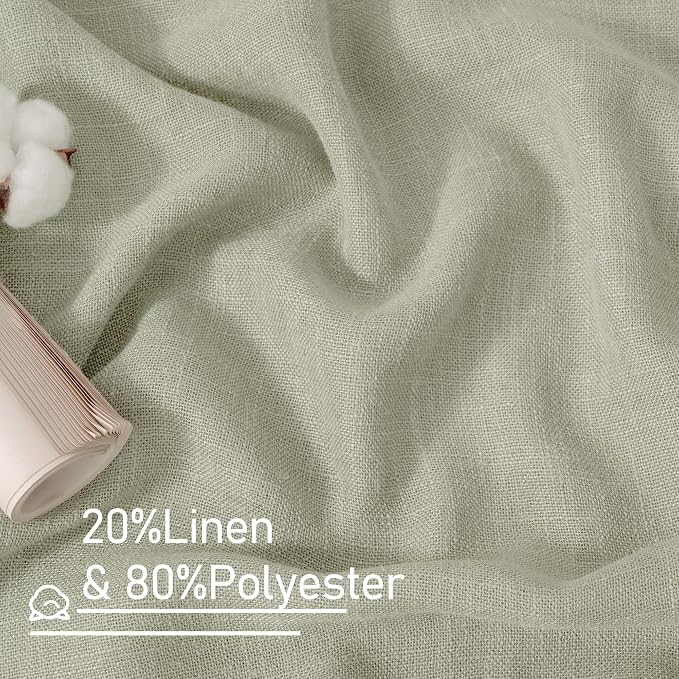 96 Inch Long Sheer Linen Curtains - Image 3