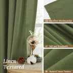 Semi Sheer Linen Curtains 45 Inch Length - Image 7