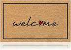 Coir Welcome Mat, 17 x 29 in | 100% Natural Coir, Anti-Shedding, Durable PVC by AmaruDoorMats