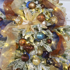 Sea Team 60mm/2.36" Delicate Contrast Color Theme Painting & Glittering Christmas Tree Pendants Decorative Hanging Christmas Baubles Balls Ornaments Set - 30 Pieces (Bronze & Gold)