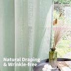 YoungsTex Short Linen Sheer Curtains 54 Inch Length - Image 4